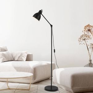 Verve Design Black Karter Adjustable Head Floor Lamp
