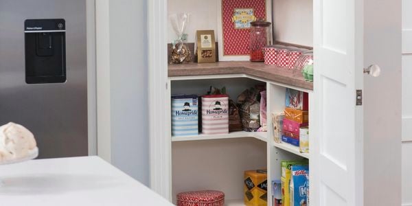 Neat and organised pantry.