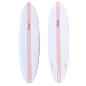 Summer Vibes Mini Mal Funboard Surfboard - Pink - Pink, 7'0" X 20 3/4" X 2 3/4" 46.2l