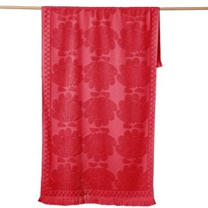 Canningvale Postitana Terry Beach Towel - Shell Geranium