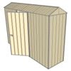 Build-a-Shed 0.8 x 3 x 2.1m Gable Single Hinged Side Door Shed - Cream