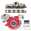 GEN1 High Flow Turbo Charger With Genuine Exhaust Manifold, Oil Feed Pipe, Gasket & Stud Kit For Mitsubishi Outlander 4N14 2.2L
