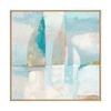 Artey | Blue Sails II - Framed Canvas - Natural Frame - 100 x 100cm