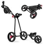Costway Foldable Golf Pull Push Trolley Cart Golf Buggy w/Mesh Bag