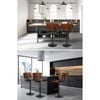 Homfurn 2x Bar Stools – Wooden Seat, Pu Leather, 360° Swivel, Gas Lift 64-85cm, 150kg Capacity, All Black