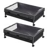 Levede 2Pcs Under Bed Storage Box Wheels Clothes Organizer Dustproof 48L