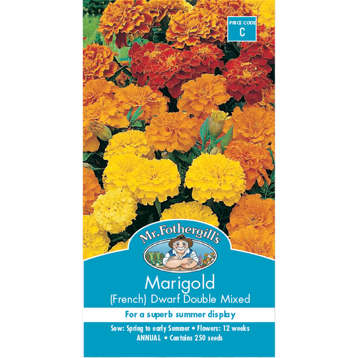 Mr Fothergill's Marigold Dwarf Double Mixed Seeds