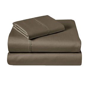 Bloomington 310TC Fusion Cotton Percale Sheet Set Mushroom Single