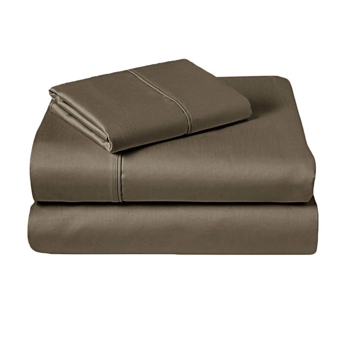 Bloomington 310TC Fusion Cotton Percale Sheet Set Mushroom Single