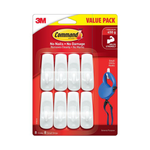 Command Small White Adhesive Hooks Value Pack - 8 Pack