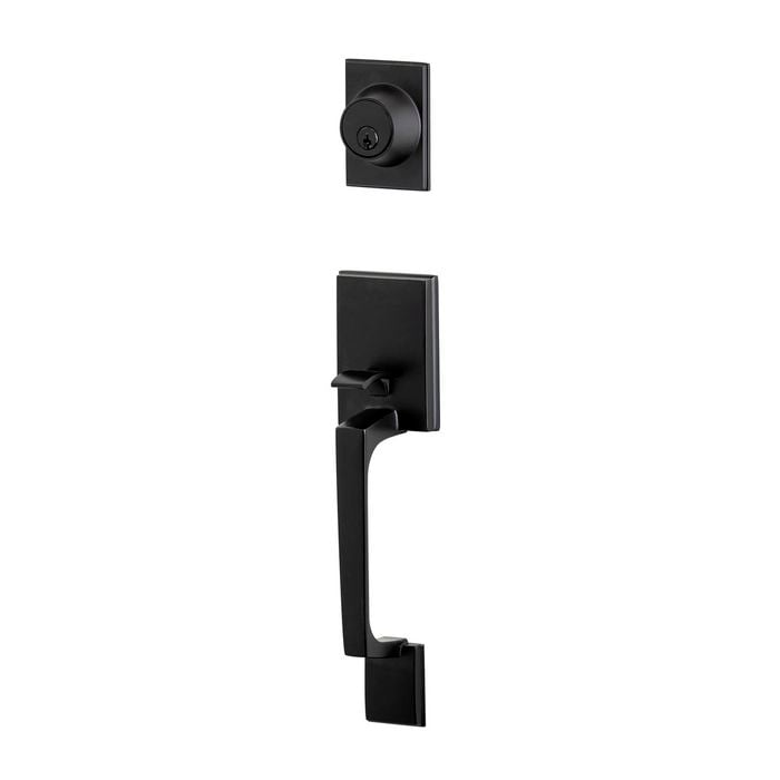 Sylvan Black Entrance Square Handle Set