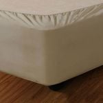 Apartmento Stretch Valance Flax (Latte) Single