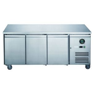 FED-X Stainless Steel Three Door Under Bench Fridge 311L XUB7C18S3V