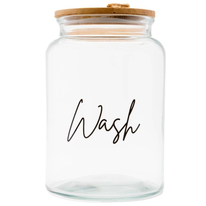 Practa 3.5L Glass Laundry Jar With Bamboo Lid