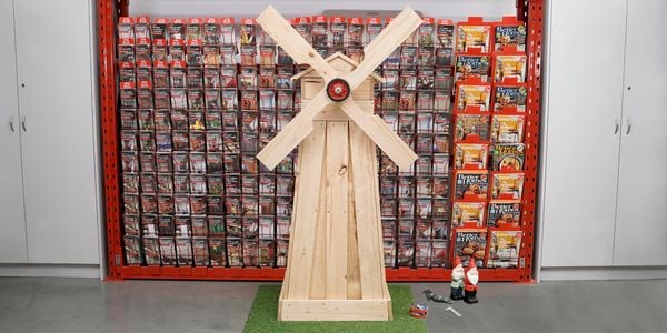 Windmill made from timber.