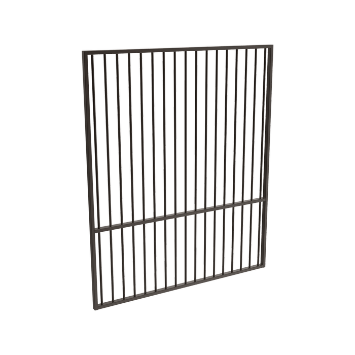 ProtectorAl 800 - 1200 x 1500mm Black Aluminium Flat Top Pool Gate With Mid Rail