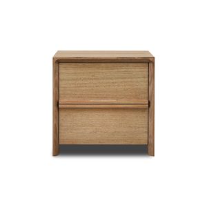 Owen Tasmanian Oak Light Smoke Finish Bedside Table