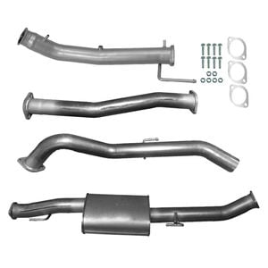 Ignite Exhausts Turbo Back For Nissan D23 Navara Np300 3" With Muffler Raw Aluminised Steel