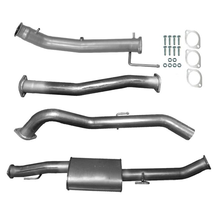 Ignite Exhausts Turbo Back For Nissan D23 Navara Np300 3" With Muffler Raw Aluminised Steel