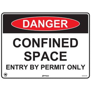 Pinnacle 400 x 300mm Metal Entry Permit Danger Confined Space Sign
