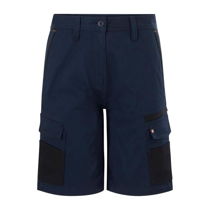 Citeco Women's Navy Mid Shorts Cotton Stretch - Size 12