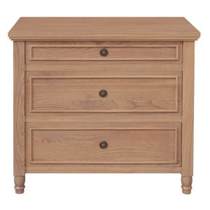 Beau 3 Drawer Solid White Cedar Turn Leg Dresser (Natural)