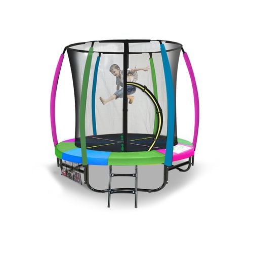 Kahuna 6 Ft Trampoline With Rainbow Safety Pad Bunnings Australia