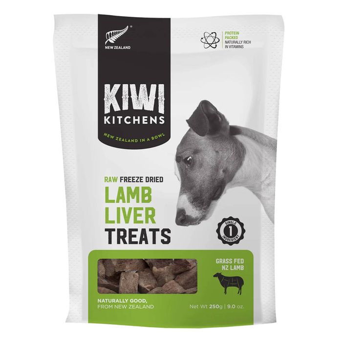 Kiwi Kitchens Freeze-dried Dog Treat Lamb Liver 250 Gm