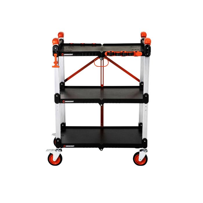 Crescent Siterunner 3 Shelf Folding Jobsite Cart