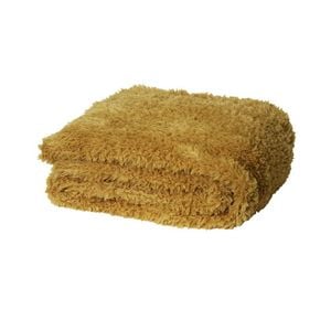 J.Elliot Home Eve Faux Knitted Throw Rug 130 x 160 cm Marigold