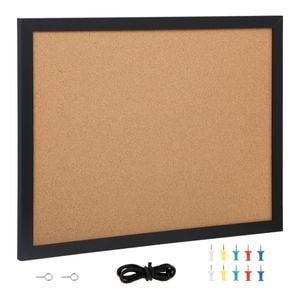 VEVOR Cork Board Bulletin Brown with MDF Sticker Frame Wall Mounted for Study