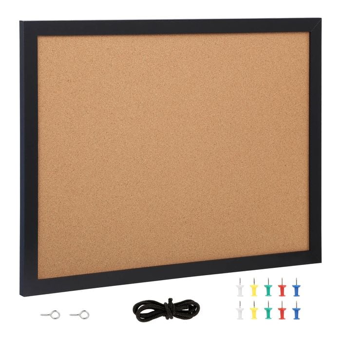 VEVOR Cork Board Bulletin Brown with MDF Sticker Frame Wall Mounted for Study