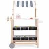 Costway Kid Ice Cream Cart Farmers Market Stand Pretend Play Set Toy White