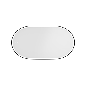Attica Nobu 1200 x 750mm Oval Black Metal Frame LED Mirror