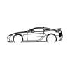 Ignite Laser Lexus 2012 LFA Silhouette Metal Wall Art Coated Black 47inch/120cm