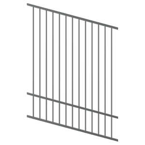 ProtectorAl 350 - 1200 x 1500mm Palladium Silver Raked Up to 15º Flat Top Pool Fence Panel