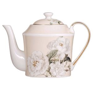 Ashdene Elegant Rose 700ml Fine Bone China Teapot - Cream