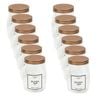 12PK Glass & Co Olivia Premium Round Squat Rose Gold Screw Lid Jar 1L Clear