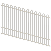 ProtectorAl 1201-2400W x 1200H Surfmist Loop Top Pool Fence Panel Raked Up to 15º