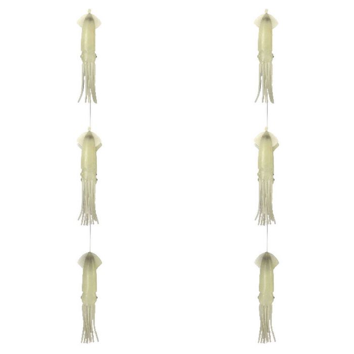 2PK Sea Pro 3 Squid Daisy Chain Offshore Trolling Lure 25.5x11cm - Lumo