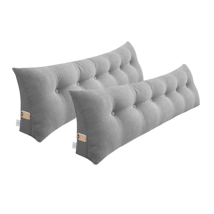 SOGA 2x 180cm Silver Wedge Pillows