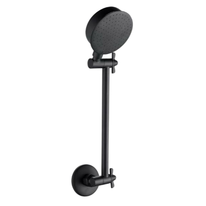 Flexispray Matte Black All Directional Hi Rise Shower Rose WELS 3 Star 9L/min