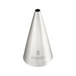Mondo Stainless Steel #5 Round Piping Tip - Silver