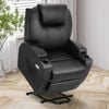 Ufurniture Electric Lift Recliner Chair  Heated Vibration Massage Black
