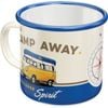 Nostalgic Art VW Bulli Lets Camp Away Coffee Cup 360ml Enamel Mug