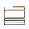 Modern Furniture RIVOLI Display Unit Console 90cm - Natural Oak / Black