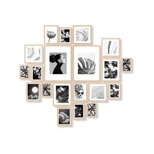 Cooper & Co. Instant Gallery Wall 20 Piece Frame Set Oak