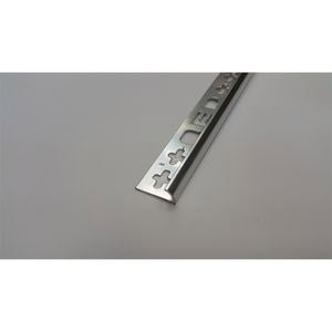 QEP Round Edge Trim 10mm x 2.5m Bright Silver