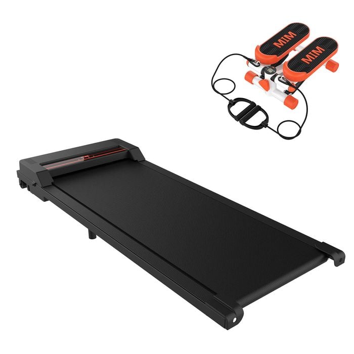 Advwin Electric Walking Pad Treadmill Home Exercise Machine & Orange Mini Stepper