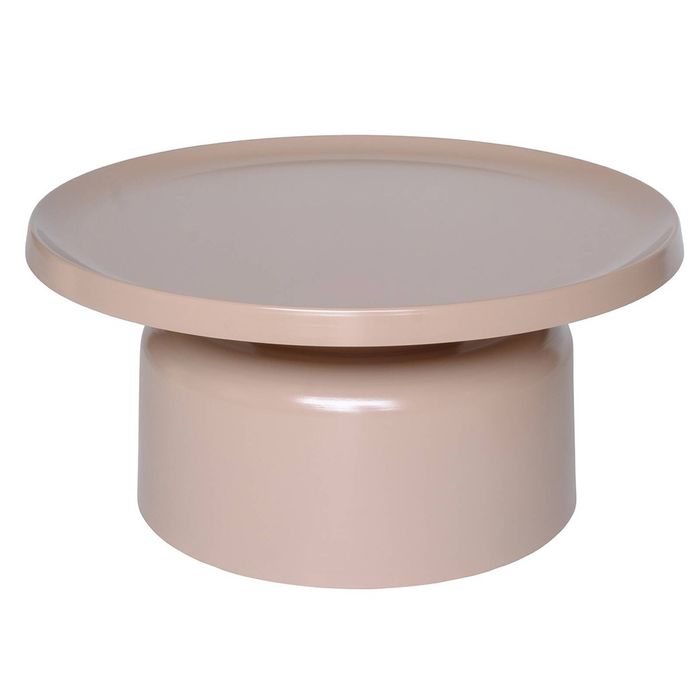 SK Designer Living | Pillar Round Metal Coffee Table - Light Fossil